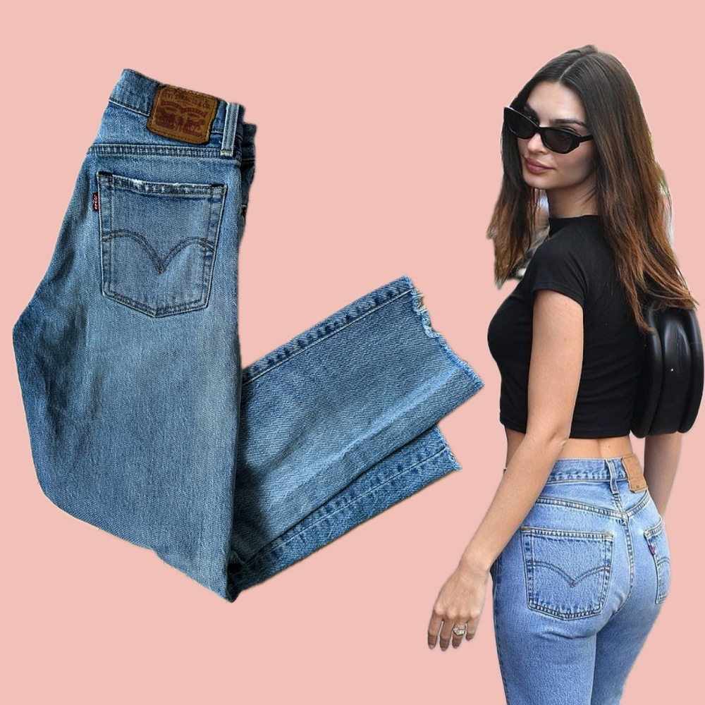 Vintage Levi’s Premium Cropped Jeans Size 25 High Rise Raw Hem